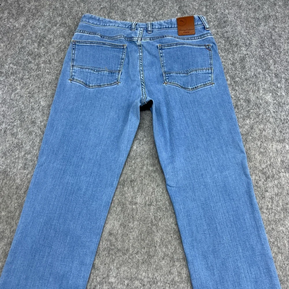 Tommy Bahama Jeans Mens 33x30 Blue Straight Stretch Denim Pants Medium Wash - Picture 8 of 16